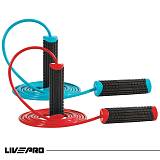 Live Pro Σχοινάκι Skipping PVC (Μαύρο/Μπλε) Χρώμα: Μαύρο/Μπλε