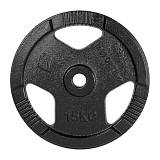 Cast Iron Weight Plate 15kg(30mm)Black inSPORTline