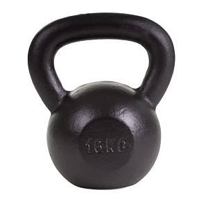 KETTLEBELL 16KG BLACK MAT OPTIMUM