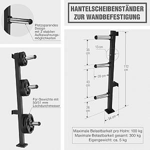 ΚΑΘΕΤΗ ΒΑΣΗ ΤΟΙΧΟΥ Φ50 (3 ΘΕΣΕΙΣ) GORILLASPORTS