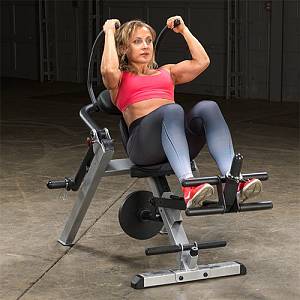 Body-Solid Semi-Recumbent Ab Bench-Black
