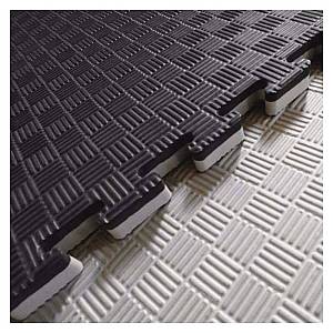 VIKING Επαγγελματικό Δάπεδο Ασφαλείας EVA, πάχους 2.5 εκ. Puzzle (Μαύρο/Γκρι)