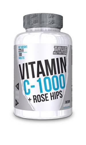 Vitamin C 1000 + Rosehips 100tabs (TRUE NUTRITION)