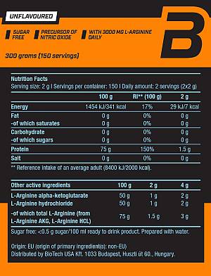 L-Arginine Powder 300gr (BIOTECH USA)