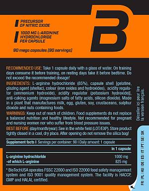 L-Arginine 90caps (BIOTECH USA)