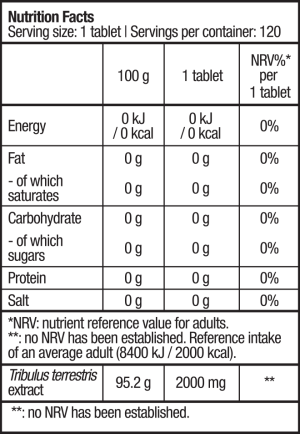 Tribooster 120tabs (BIOTECH USA)