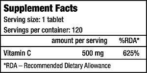 Vitamin C 500 120 Chewing Tabs (BIOTECH USA)