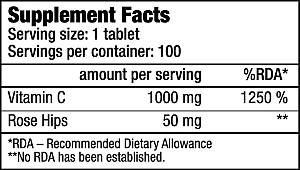 Vitamin C 1000 100tabs (BIOTECH USA)