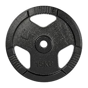 Cast Iron Weight Plate 15kg(30mm)Black inSPORTline