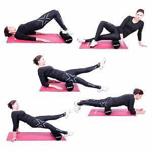 FOAM ROLLER 45CM ΜΑΥΡΟ OPTIMUM