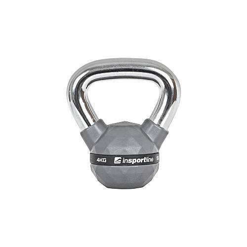 RUBBER-COATED 4KG KETTLEBELL INSPORTLINE PU