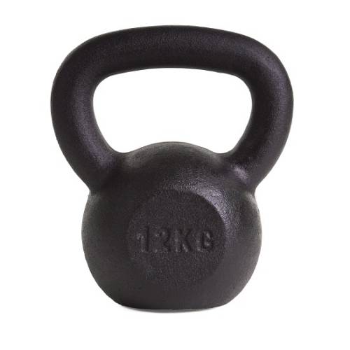 KETTLEBELL 12KG BLACK MAT OPTIMUM