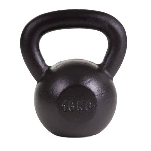 KETTLEBELL 16KG BLACK MAT OPTIMUM