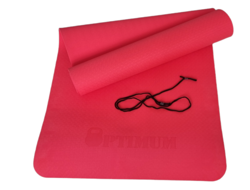 TPE YOGA MAT (ΚΌΚΚΙΝΟ) 183X61X0,6CM OPTIMUM