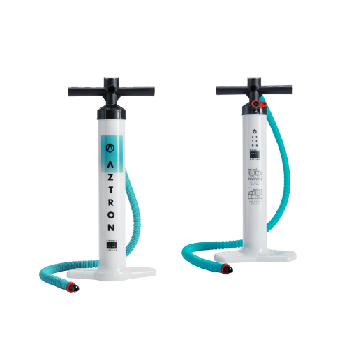 Τρόμπα χειρός διπλής ενέργειας με μανόμετρο Aztron®