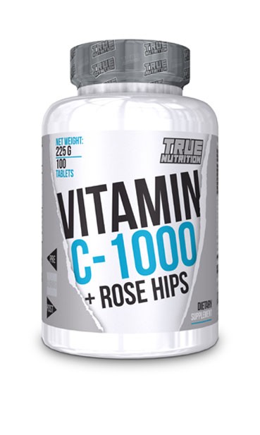 Vitamin C 1000 + Rosehips 100tabs (TRUE NUTRITION)