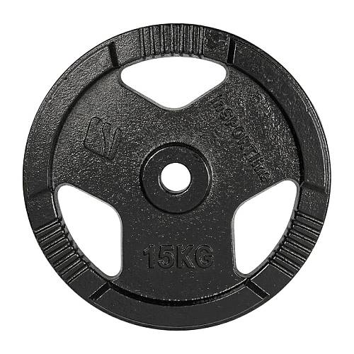 Cast Iron Weight Plate 15kg(30mm)Black inSPORTline