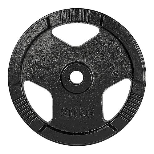 Cast Iron Weight Plate 20kg(30mm)Black inSPORTline