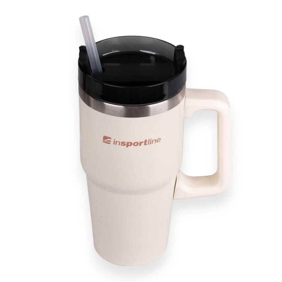 Insulated Travel Mug (Beige) inSPORTline Misakafi Tumbler 600 ml