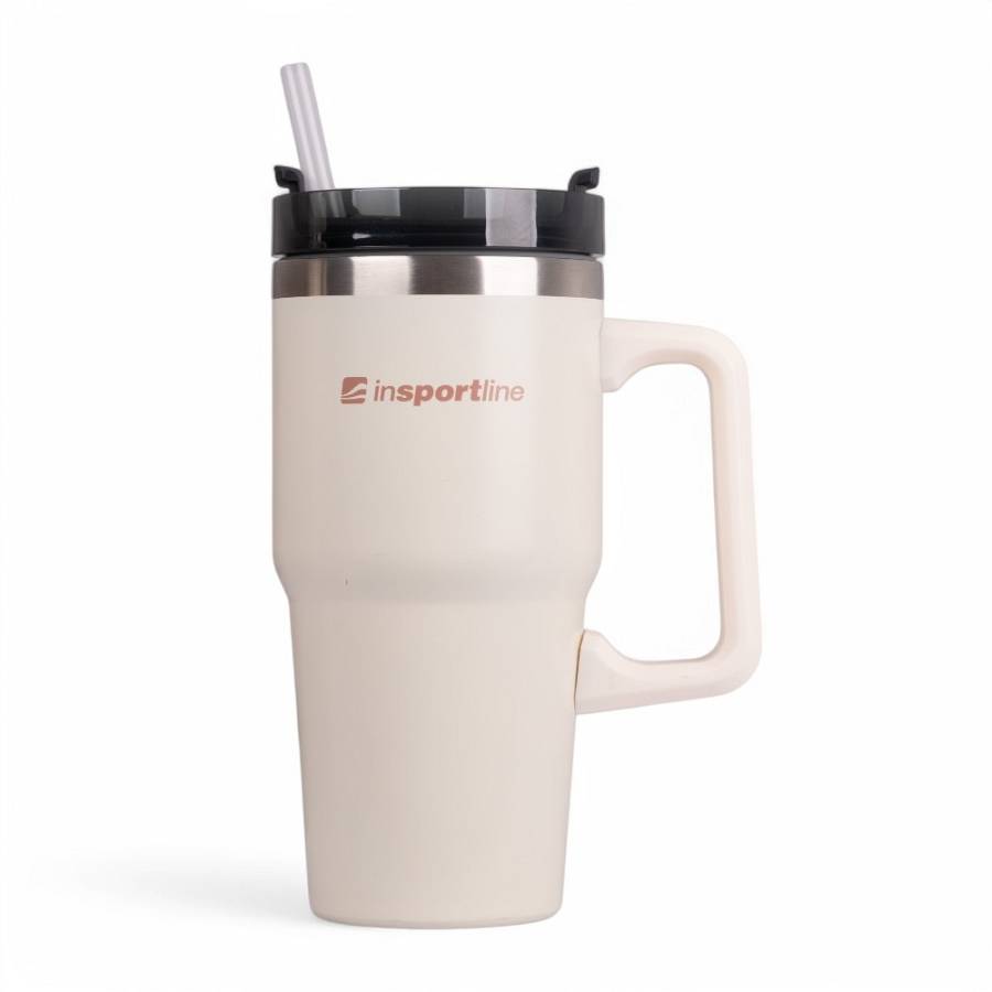 Insulated Travel Mug (Beige) inSPORTline Misakafi Tumbler 600 ml