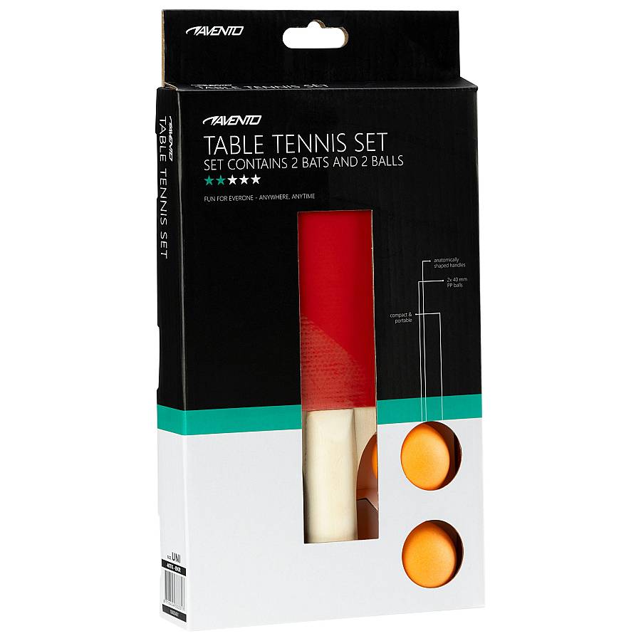 Avento Σετ 2 Ρακέτες Ping Pong & 2 Μπαλάκια Team Up