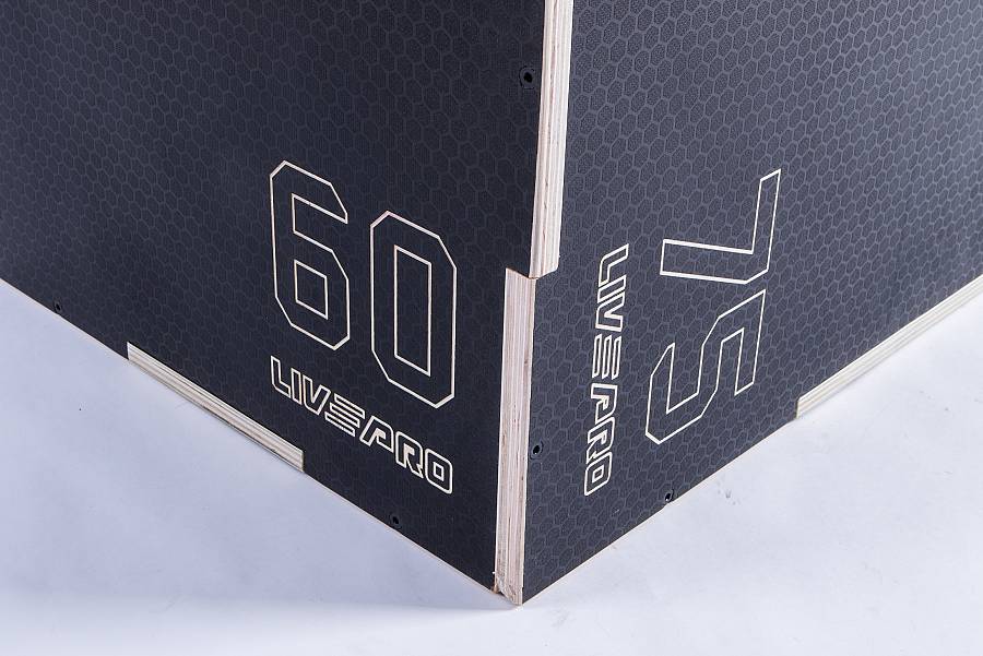 3 σε 1 Πλειομετρικό Κουτί Ξύλινο (Plyo Box) (Anti-Slip)