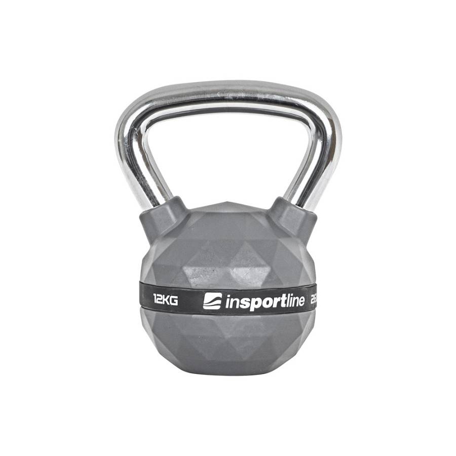 RUBBER-COATED 12KG KETTLEBELL INSPORTLINE PU