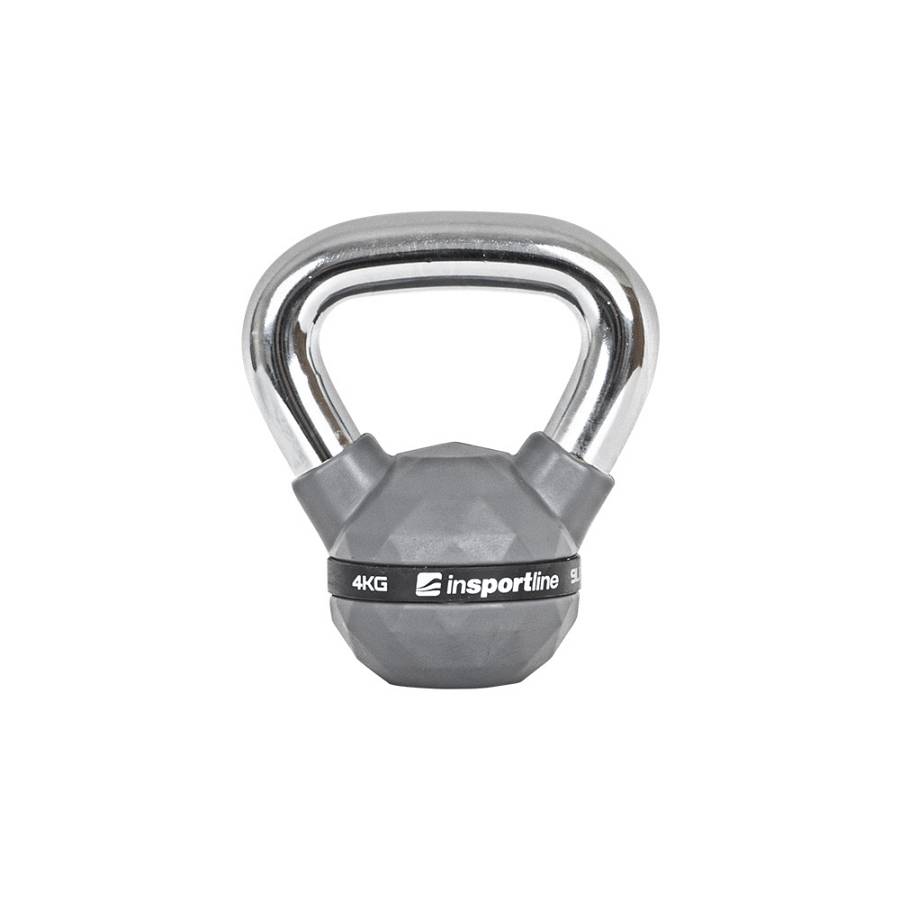 RUBBER-COATED 4KG KETTLEBELL INSPORTLINE PU