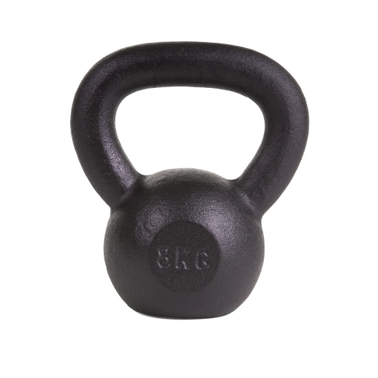 KETTLEBELL 8KG BLACK MAT OPTIMUM