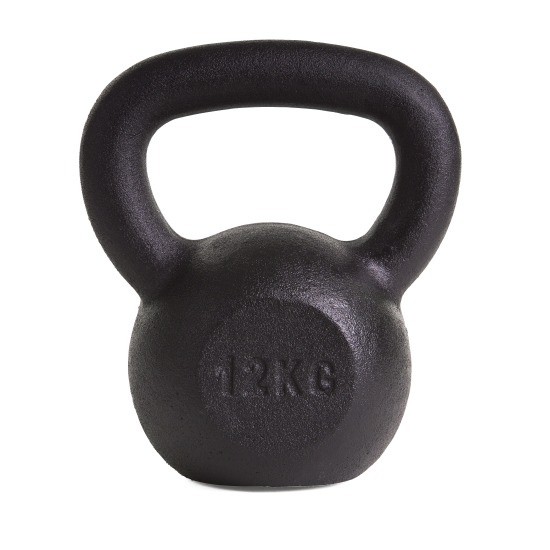 KETTLEBELL 12KG BLACK MAT OPTIMUM