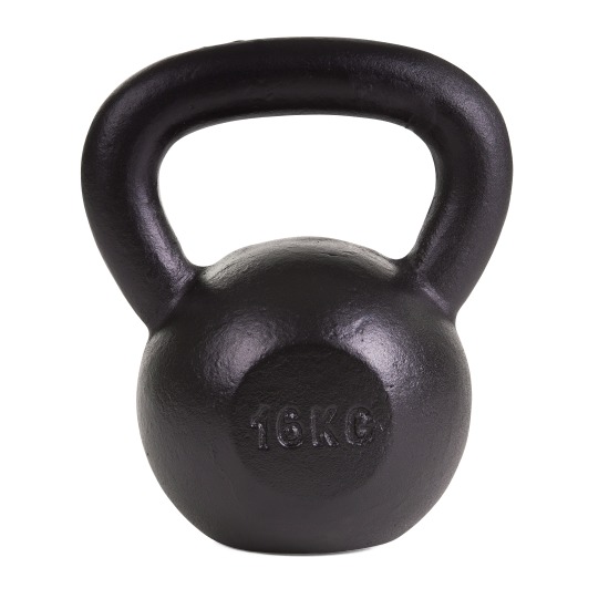 KETTLEBELL 16KG BLACK MAT OPTIMUM