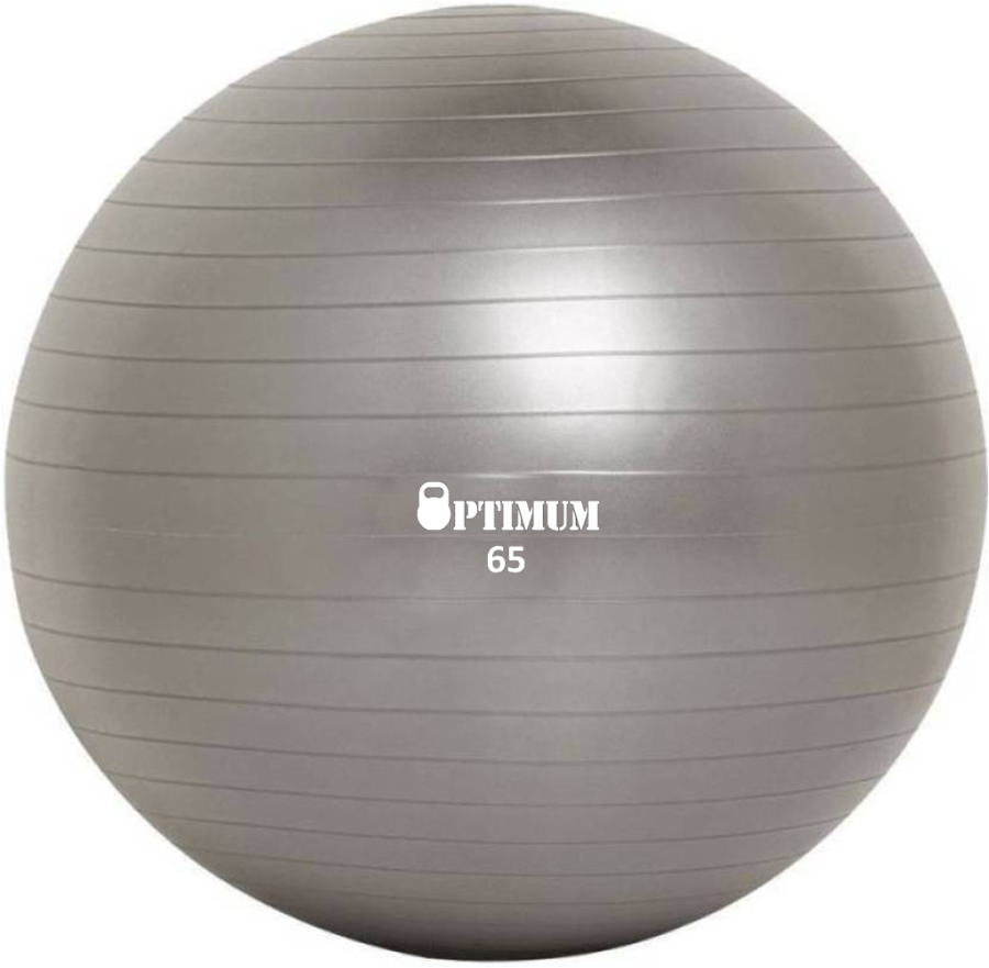 GYM BALL 65CM (ΓΚΡΙ) ANTI-BURST 1100GR OPTIMUM