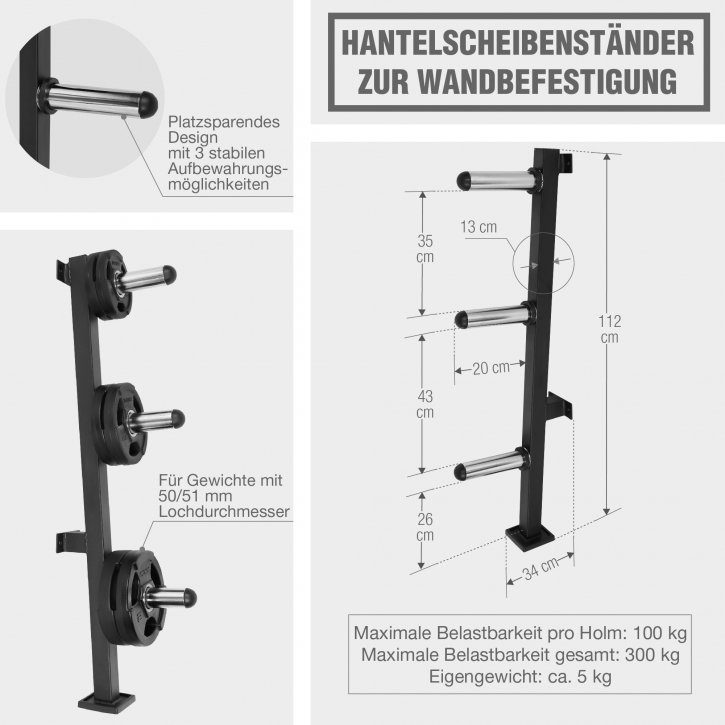 ΚΑΘΕΤΗ ΒΑΣΗ ΤΟΙΧΟΥ Φ50 (3 ΘΕΣΕΙΣ) GORILLASPORTS