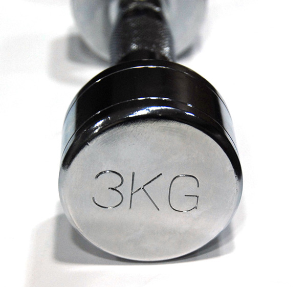 Chrome Dumbbell 3kg inSPORTline Crossteel