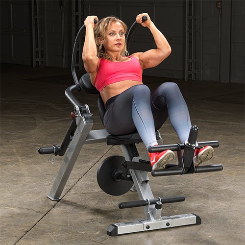 Body-Solid Semi-Recumbent Ab Bench-Black