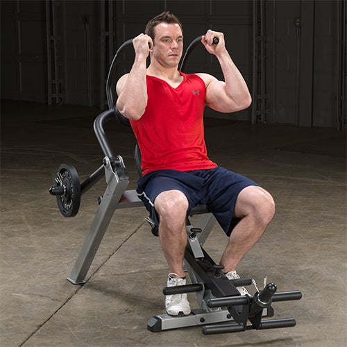 Body-Solid Semi-Recumbent Ab Bench-Black