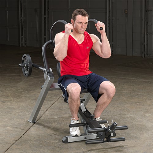 Body-Solid Semi-Recumbent Ab Bench-Black