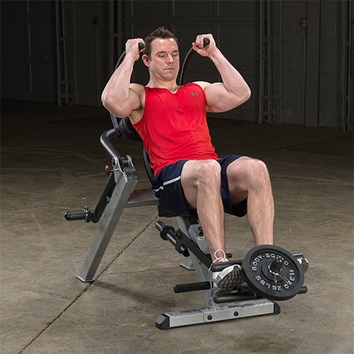 Body-Solid Semi-Recumbent Ab Bench-Black