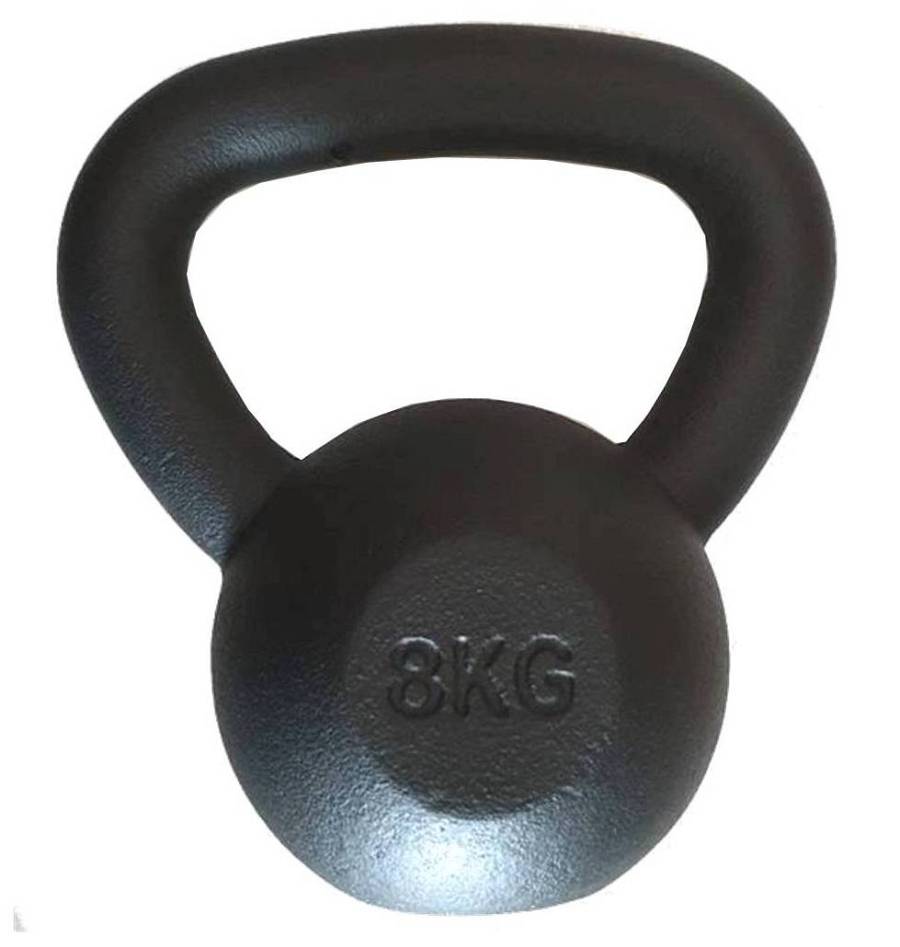 KETTLEBELL 8KG BLACK MAT OPTIMUM