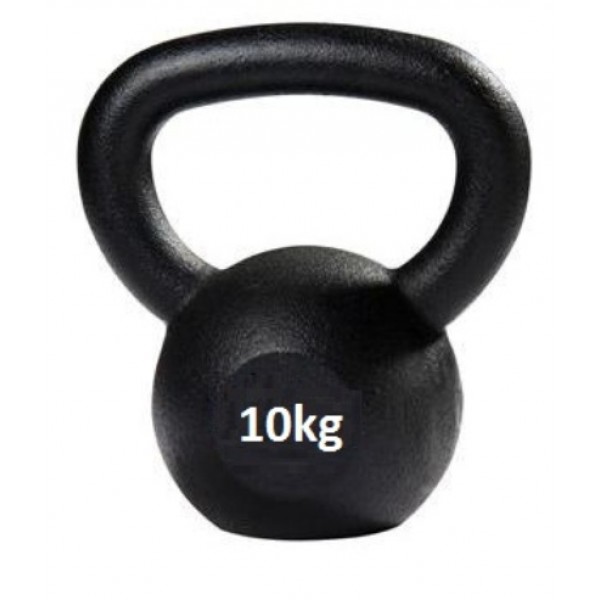 KETTLEBELL 10KG BLACK MAT OPTIMUM