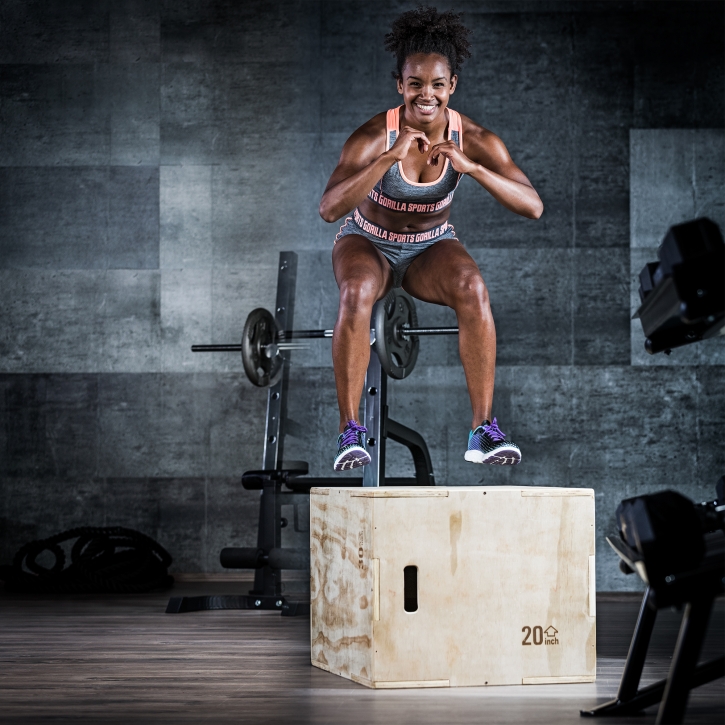 PLYOMETRIC BOX WOOD 70X60X50CM OPTIMUM