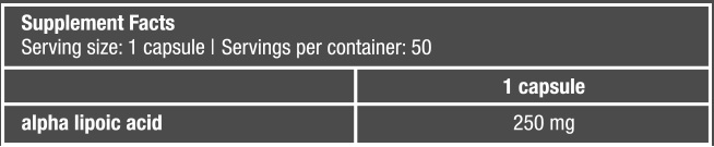 Alpha Lipoic Acid 250mg 50caps (BIOTECH USA)