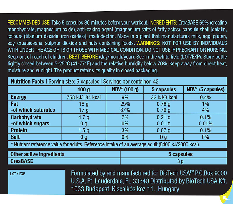 Creatine PH-X 210caps (BIOTECH USA)
