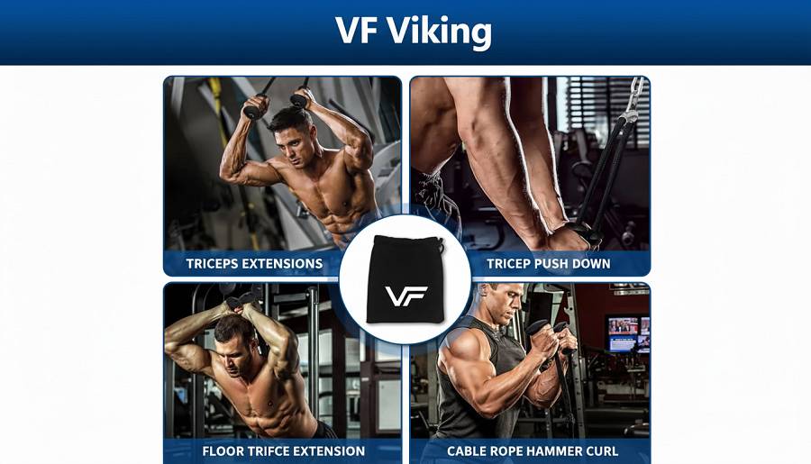 Viking Σκοινί Τρικέφαλων με Εργονομική Λαβή