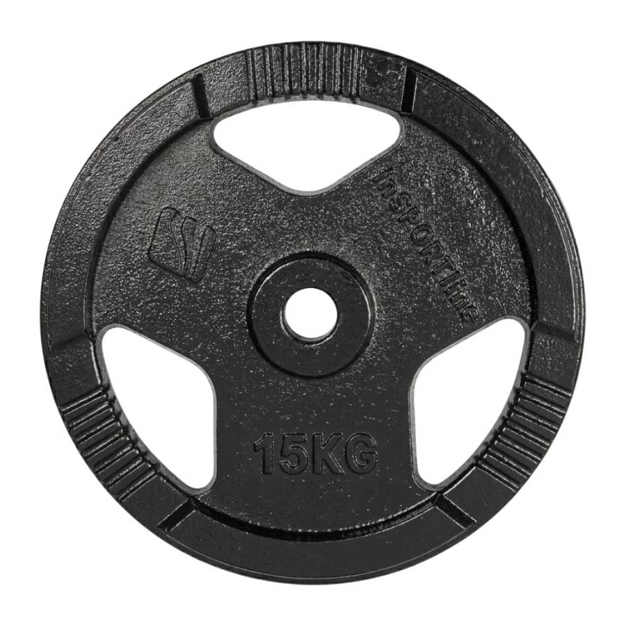 Cast Iron Weight Plate 15kg(30mm)Black inSPORTline