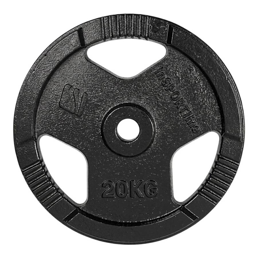 Cast Iron Weight Plate 20kg(30mm)Black inSPORTline