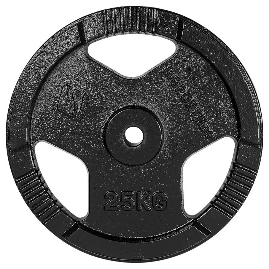 Cast Iron Weight Plate 25kg(30mm)Black inSPORTline