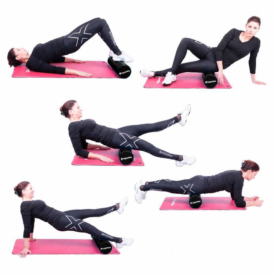 FOAM ROLLER 45CM ΜΑΥΡΟ OPTIMUM